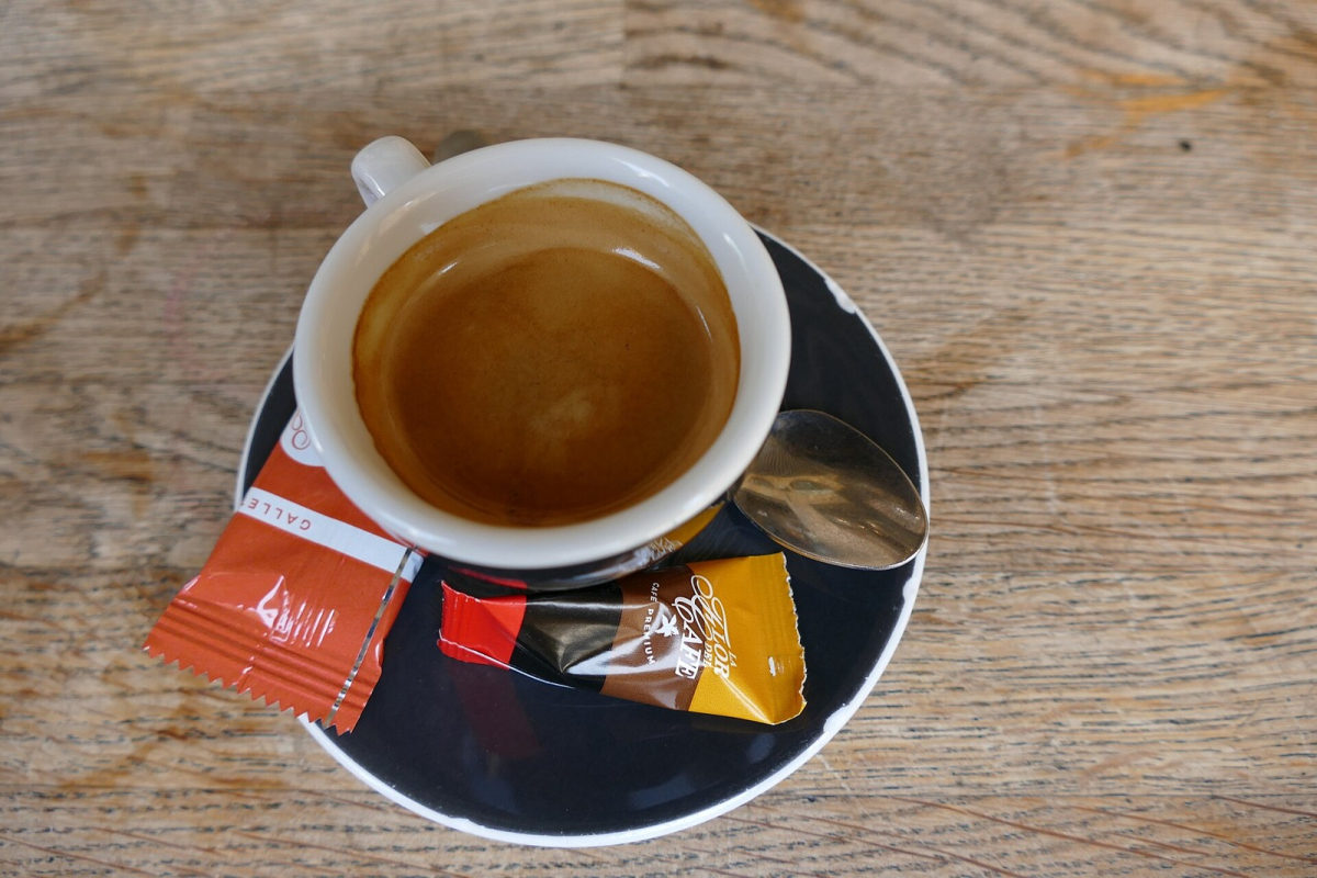 Espresso coffee served in a cup Espresso coffee served in a cup