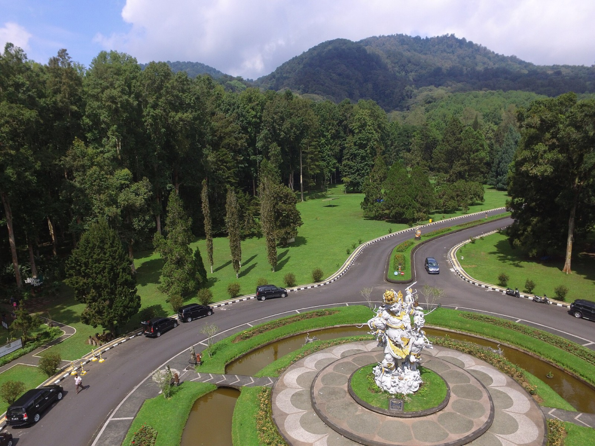The landscape at Bali Botanic Garden near Bedugul. The landscape at Bali Botanic Garden near Bedugul