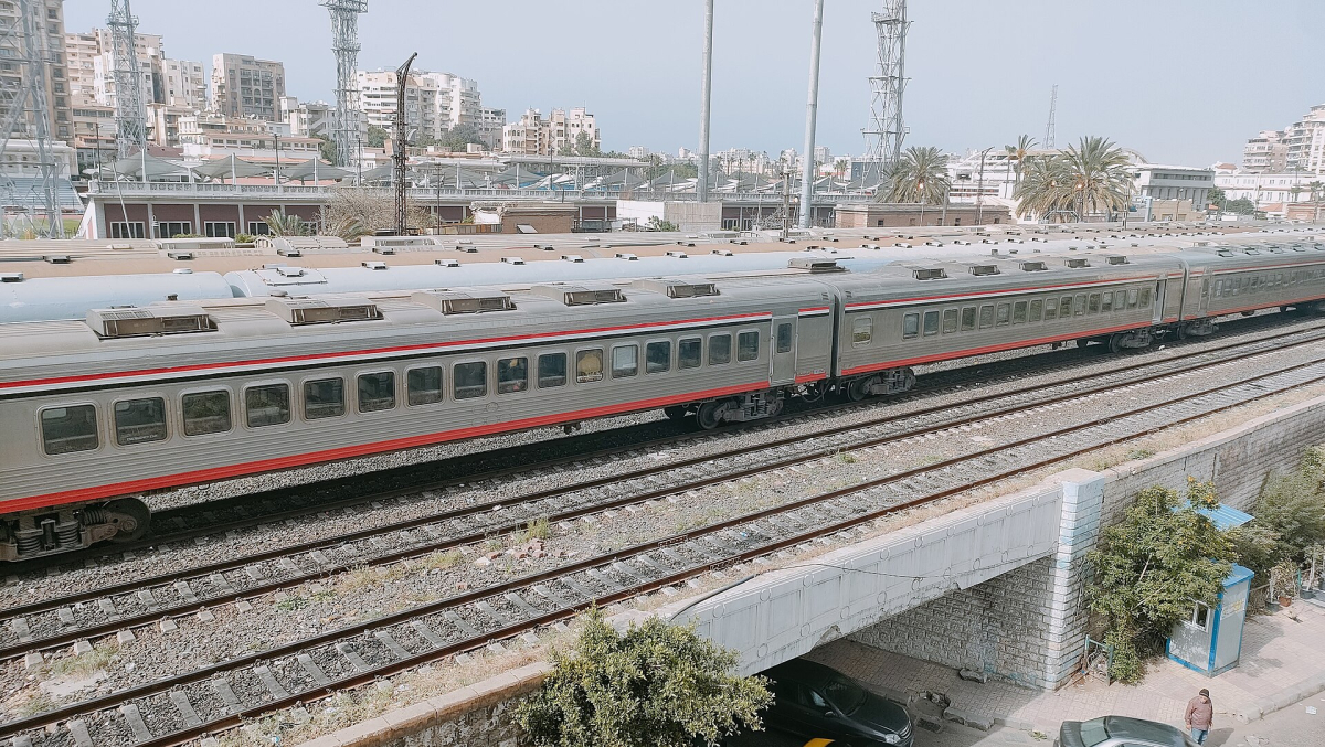 Egyptian National Railways passenger carriages in Alexandria Egyptian National Railways passenger carriages in Alexandria