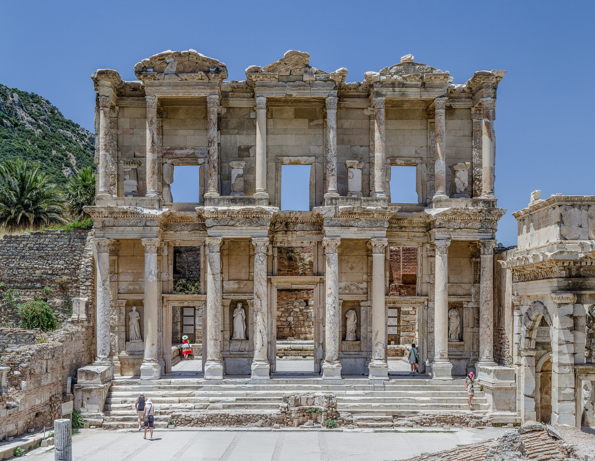 Façade of the Library of Celsus at Ephesus Façade of the Library of Celsus at Ephesus