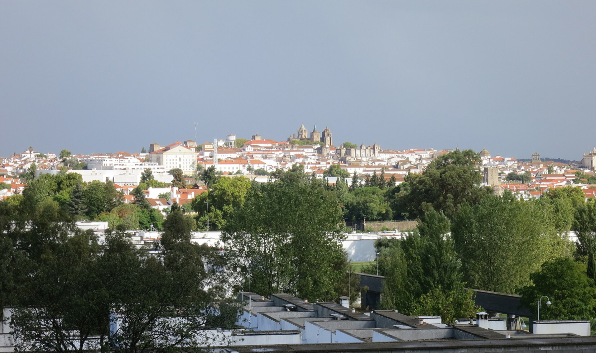 Évora seen across trees from Quinta da Malagueira