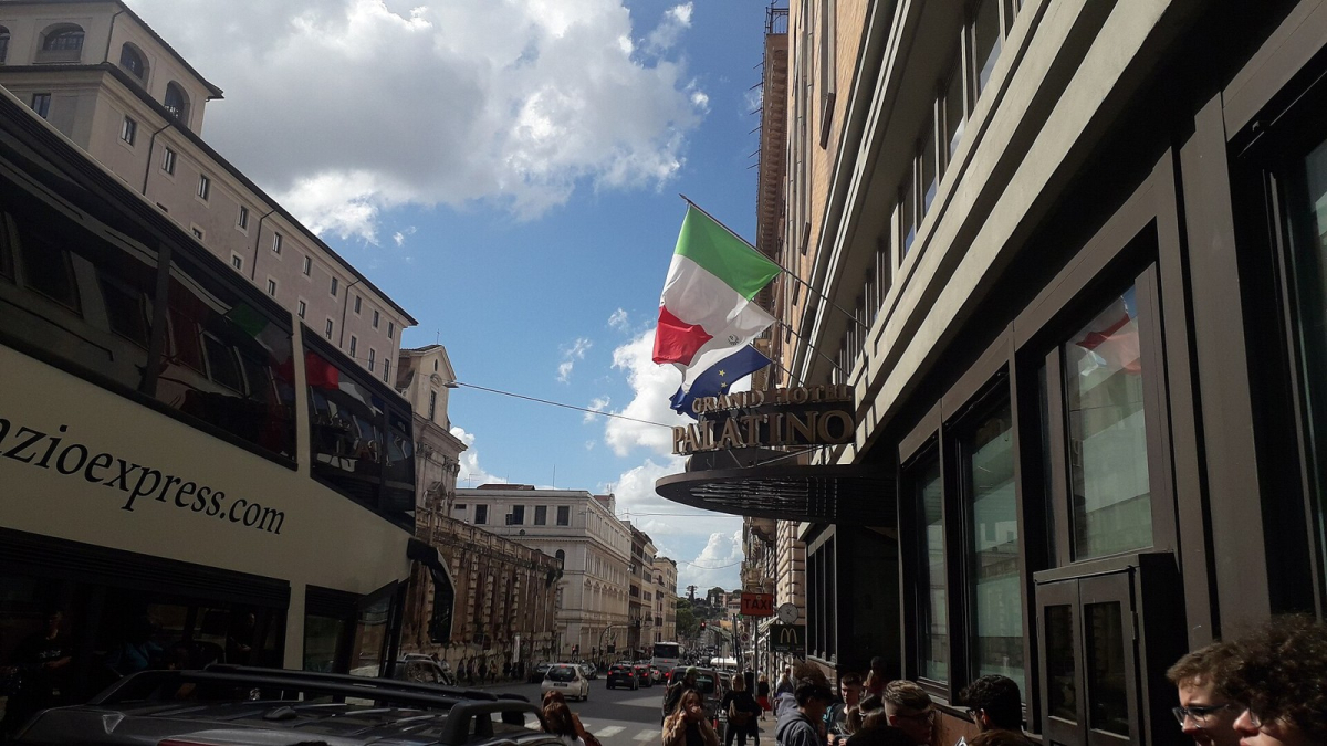 FH55 Grand Hotel Palatino exterior in Rome FH55 Grand Hotel Palatino exterior in Rome