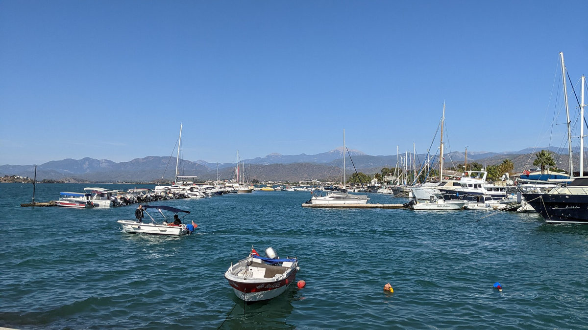 Fethiye harbour on the southwest coast