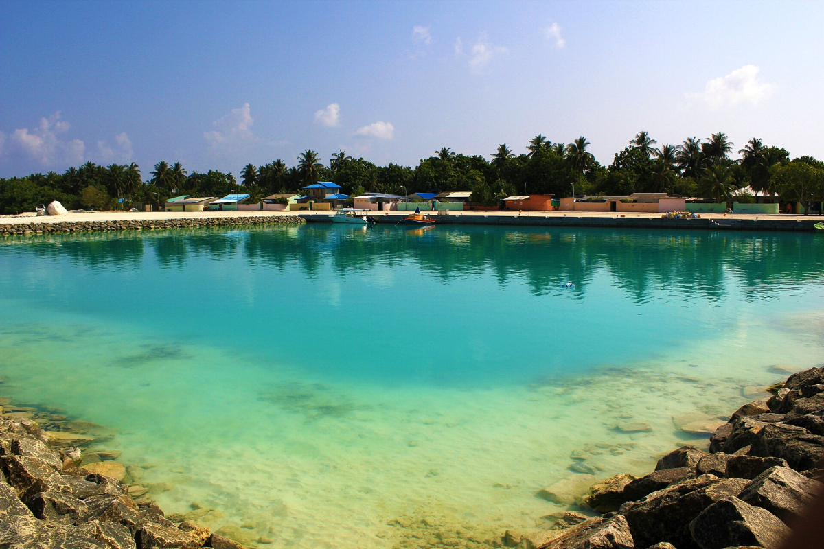 The waterfront and front jetty at Ukulhas The waterfront and front jetty at Ukulhas