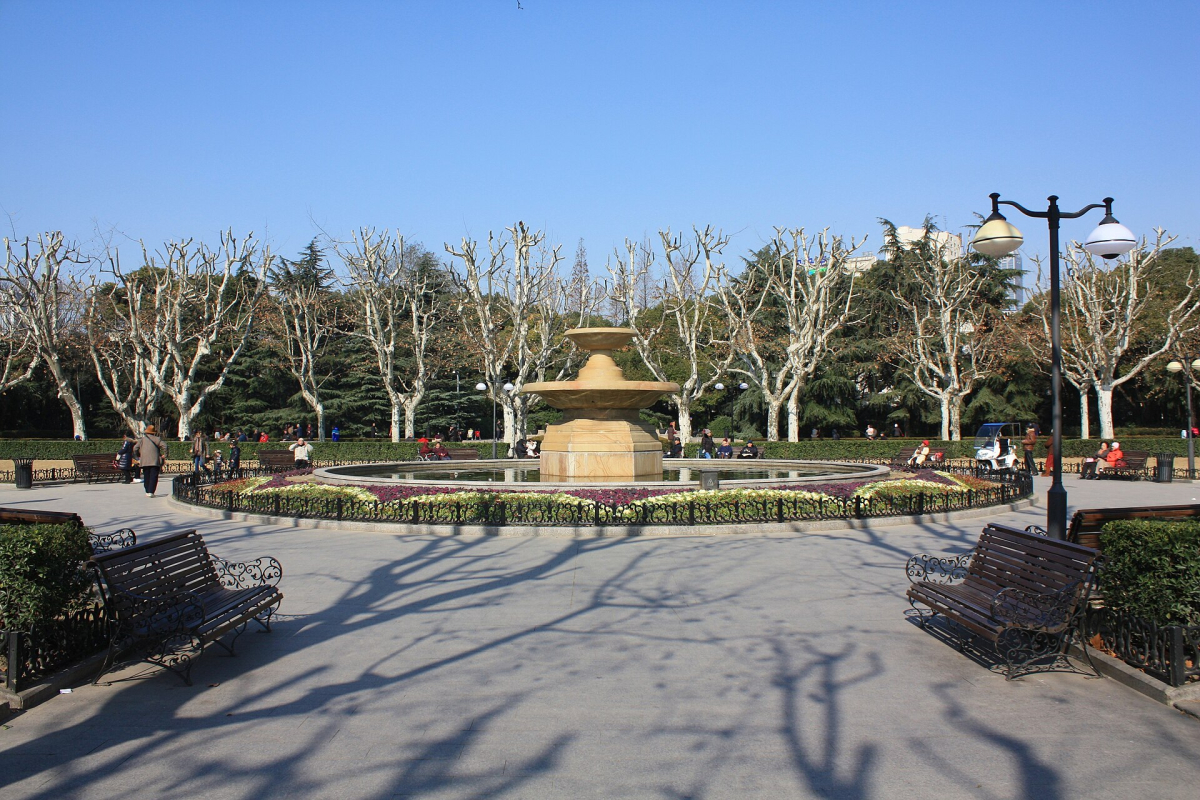 Shanghai park paths and greenery
