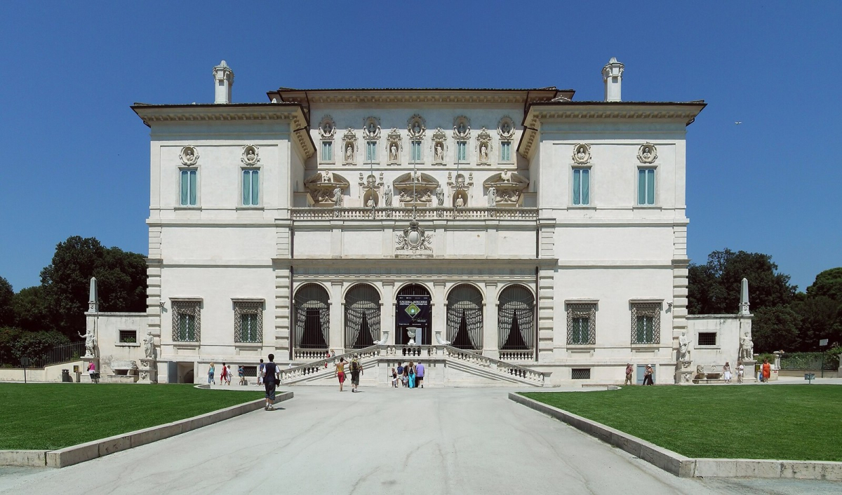 Galleria Borghese facade and museum approach