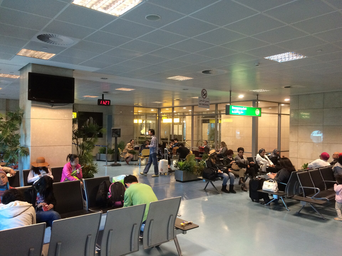 Waiting area at Terminal 3 of Cairo International Airport Waiting area at Terminal 3 of Cairo International Airport