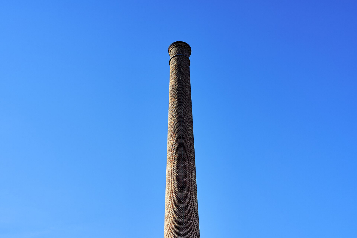 A former industrial chimney in Grünerløkka, part of the neighbourhood’s urban setting.