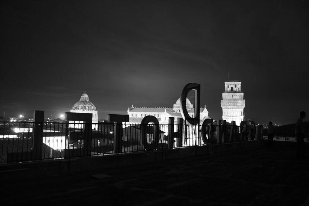 A night view from Grand Hotel Duomo’s terrace, as published by the municipality; it does not show a bedroom view.