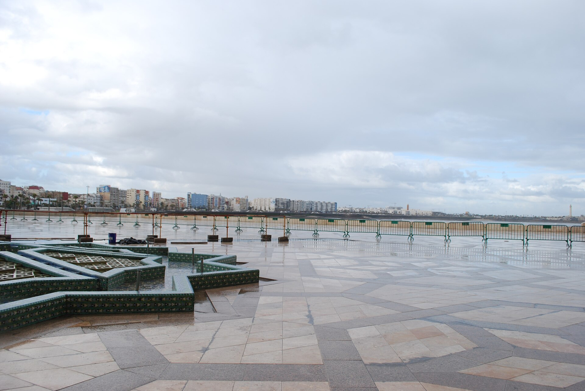 Plaza outside Hassan II Mosque in Casablanca Plaza outside Hassan II Mosque in Casablanca