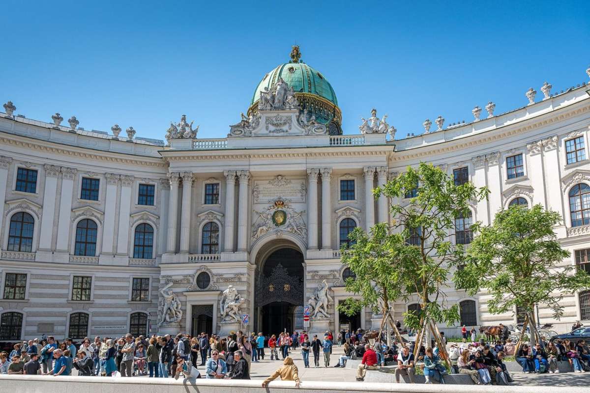 The Hofburg entrance on Michaelerplatz