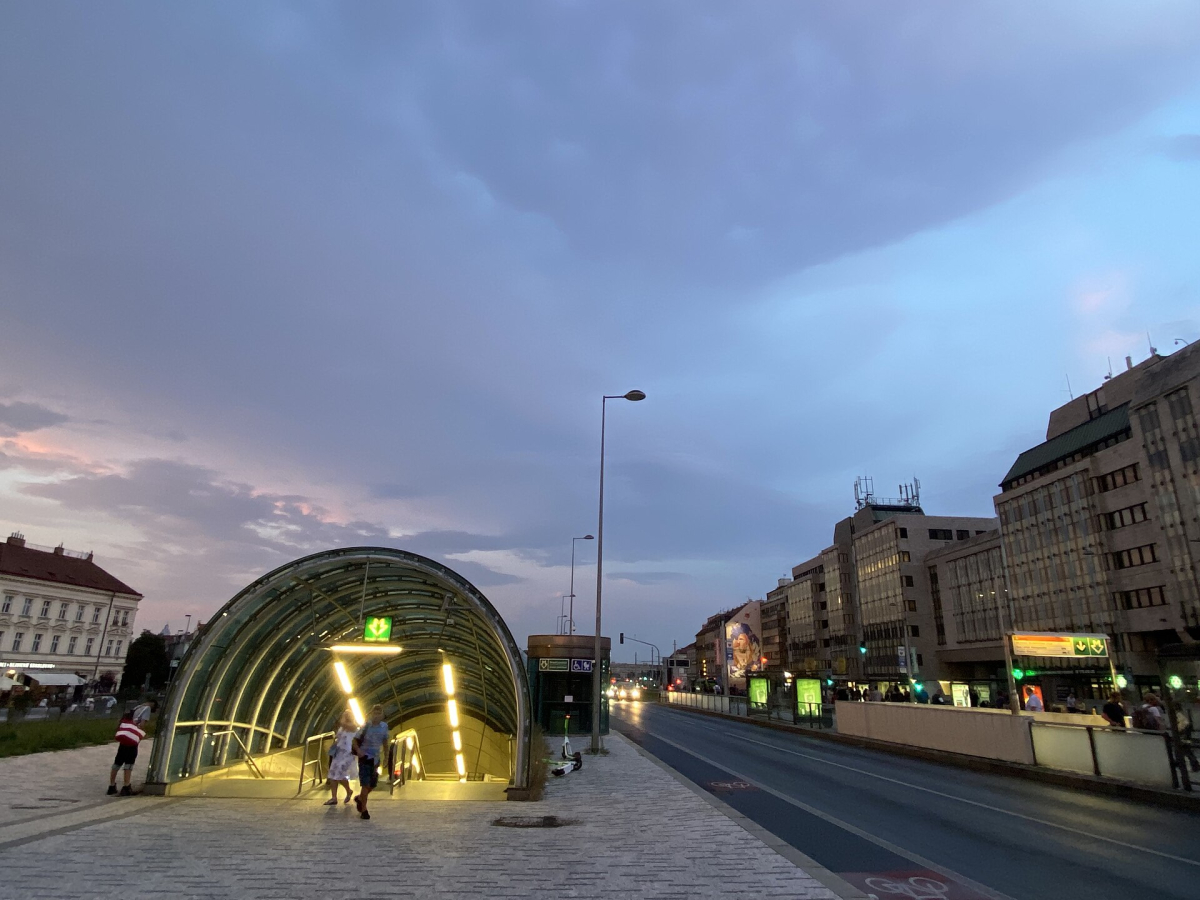 Evening transport in Prague
