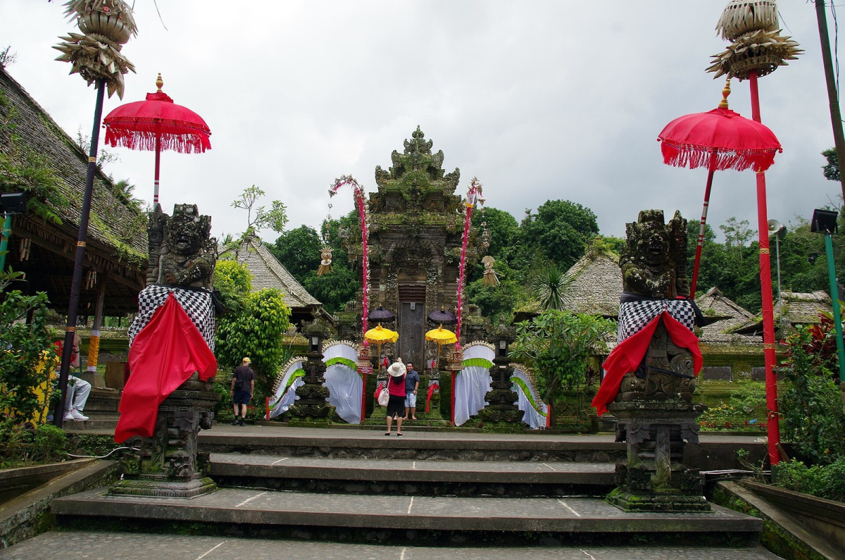 Traditional gateways and the village street at Penglipuran