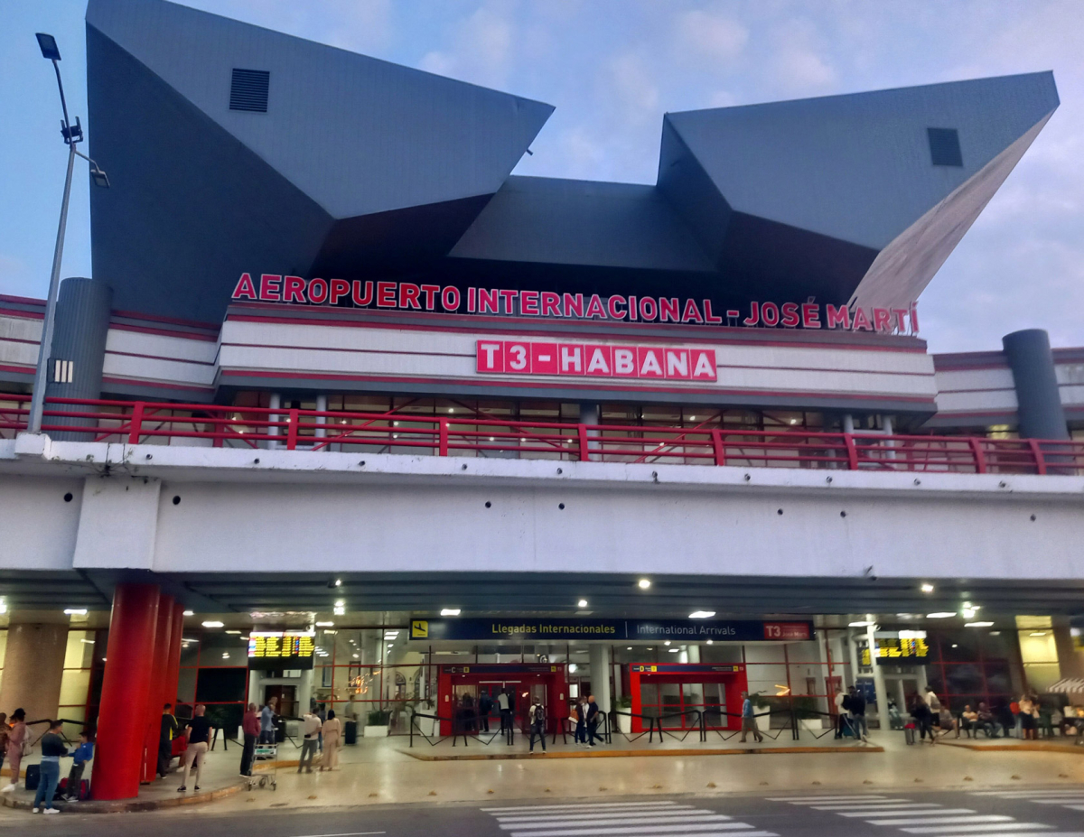 Travelers arriving at José Martí International Airport Havana