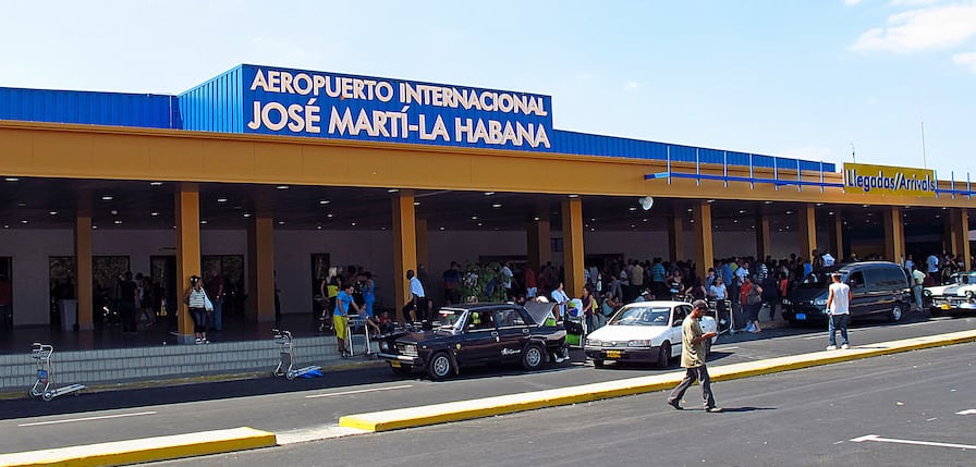 José Martí International Airport terminal exterior in Havana