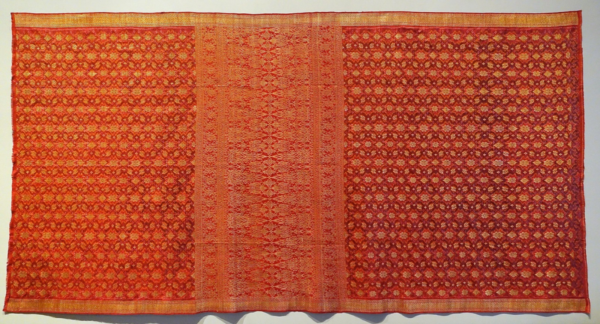 A nineteenth-century Terengganu silk songket textile in the Textile Museum at George Washington University. Historical product context, not retail stock.