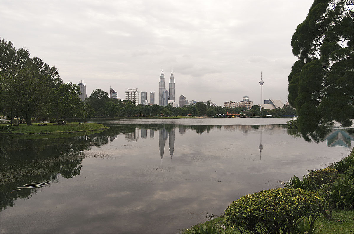 Kuala Lumpur seen across Titiwangsa Lake.
