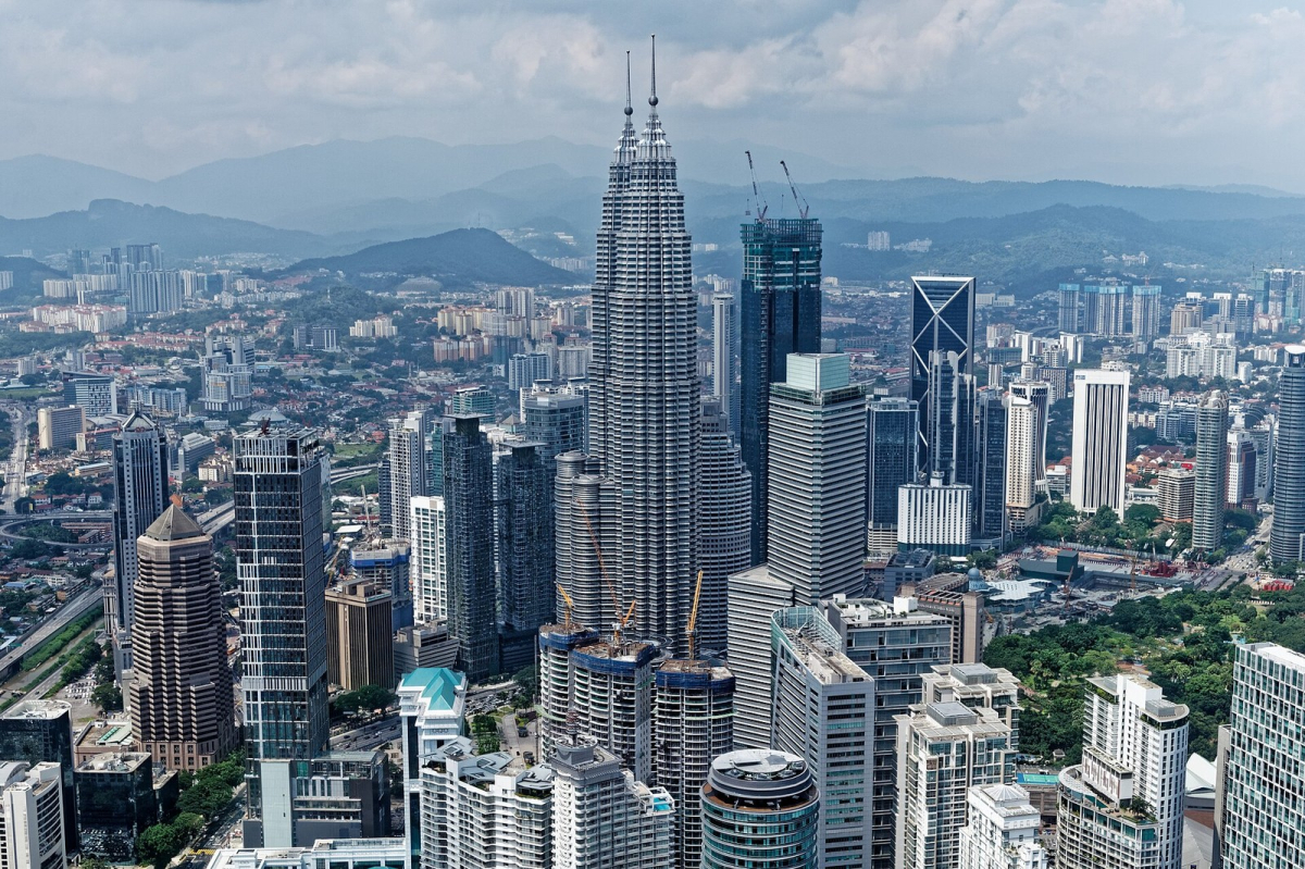 Kuala Lumpur skyline viewed from KL Tower. Kuala Lumpur skyline viewed from KL Tower.