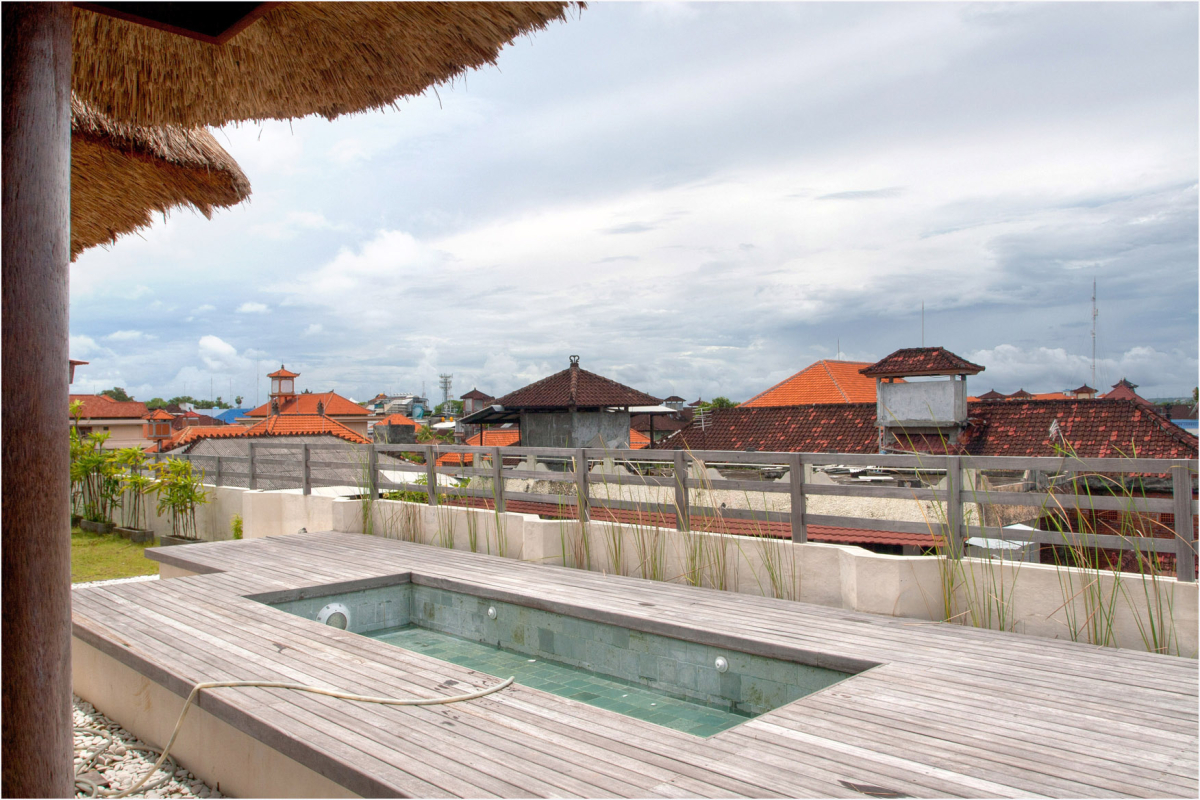 A quiet resort terrace in Kuta on Nyepi in 2011