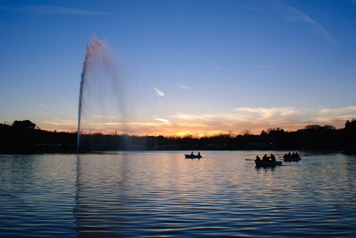 The Casa de Campo lake at sunset. The Casa de Campo lake at sunset.