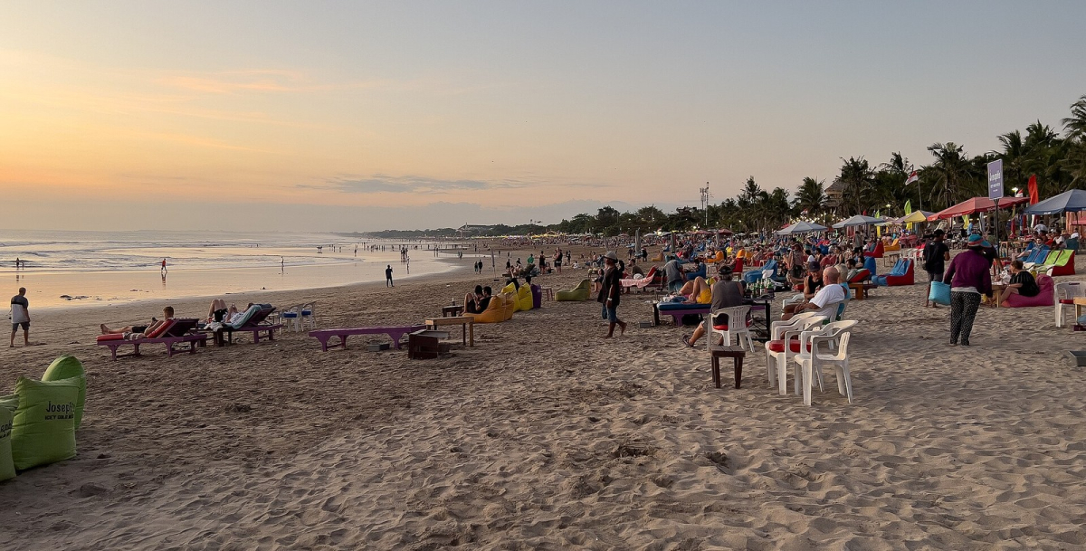 The beach at Legian. The beach at Legian