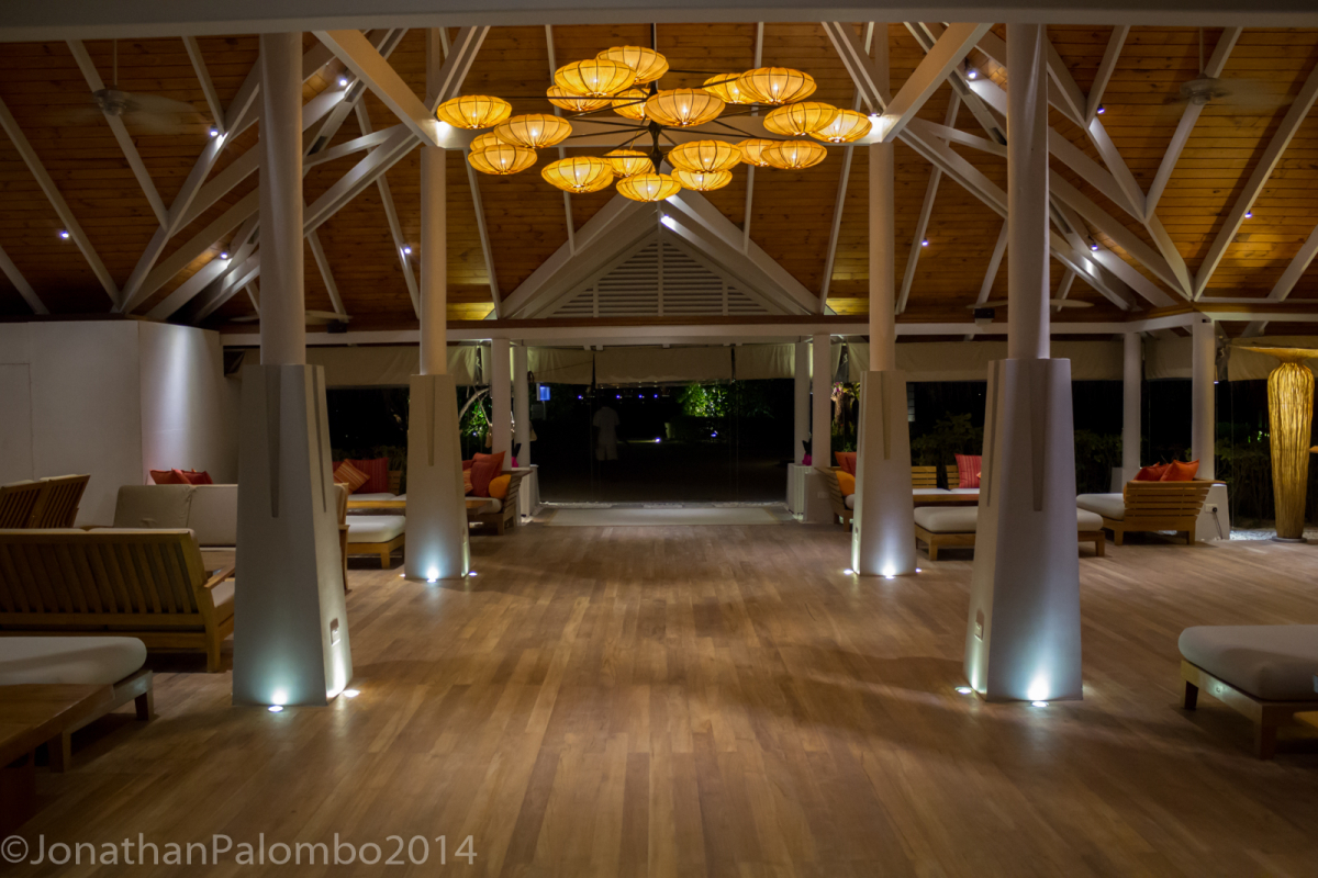Reception at LUX Maldives, photographed in 2014
