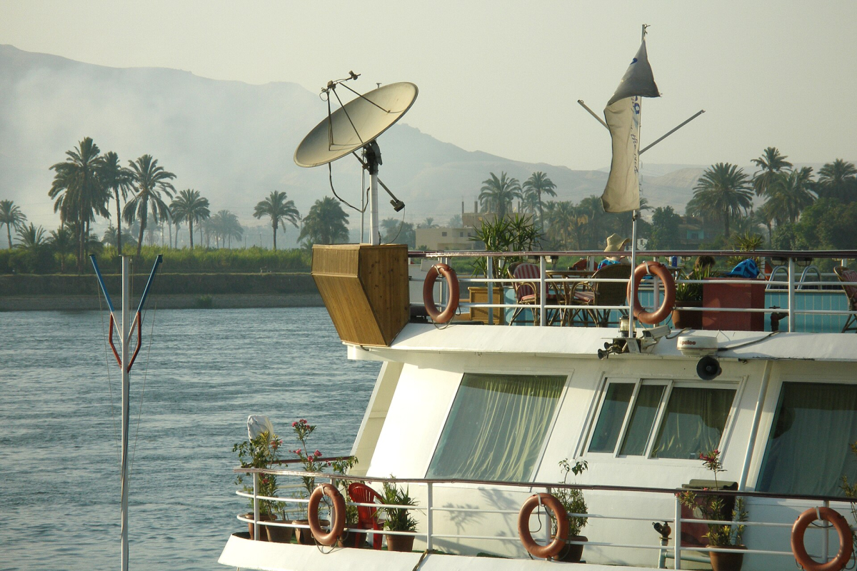 Cruise ship on the Nile near Luxor Cruise ship on the Nile near Luxor