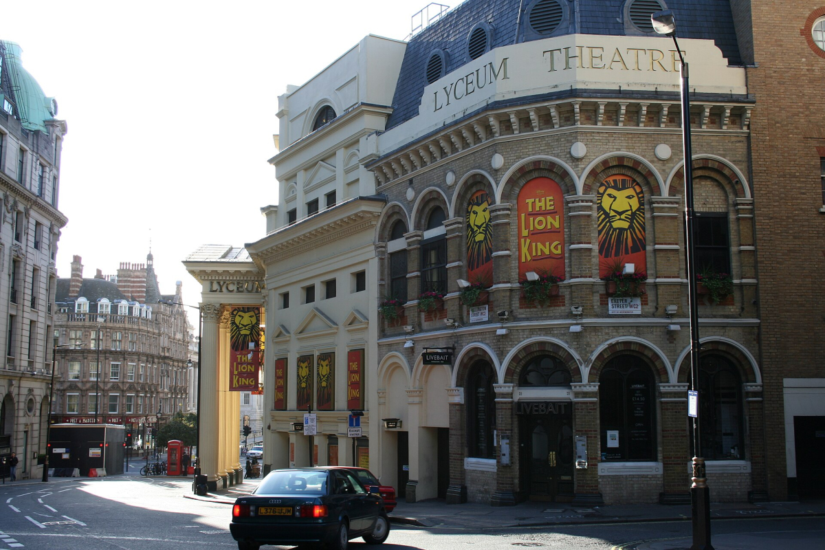 A West End theatre stop near Covent Garden Side entrance and exterior of London’s Lyceum Theatre