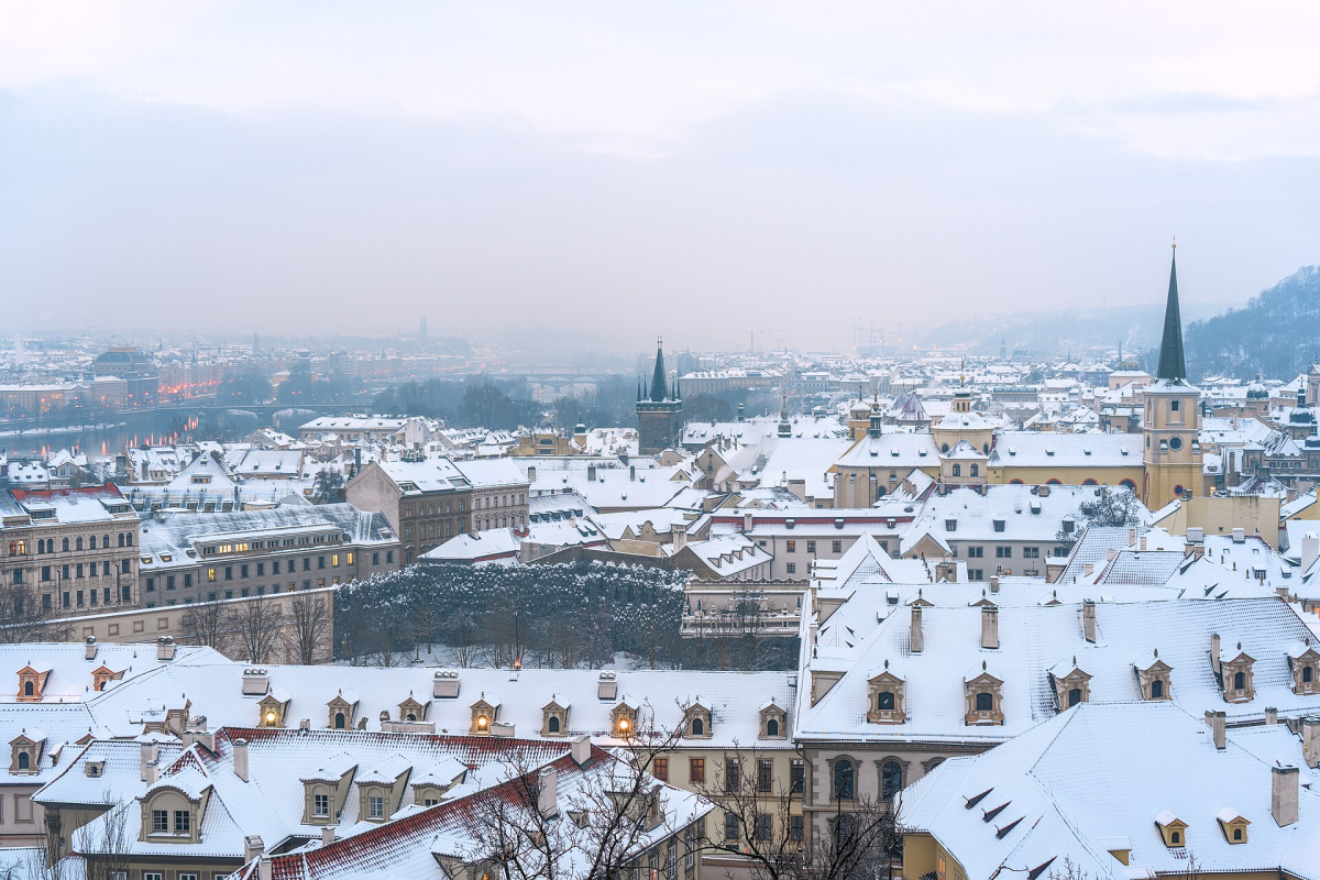 Prague’s west-bank buildings below the castle Prague’s west-bank buildings below the castle