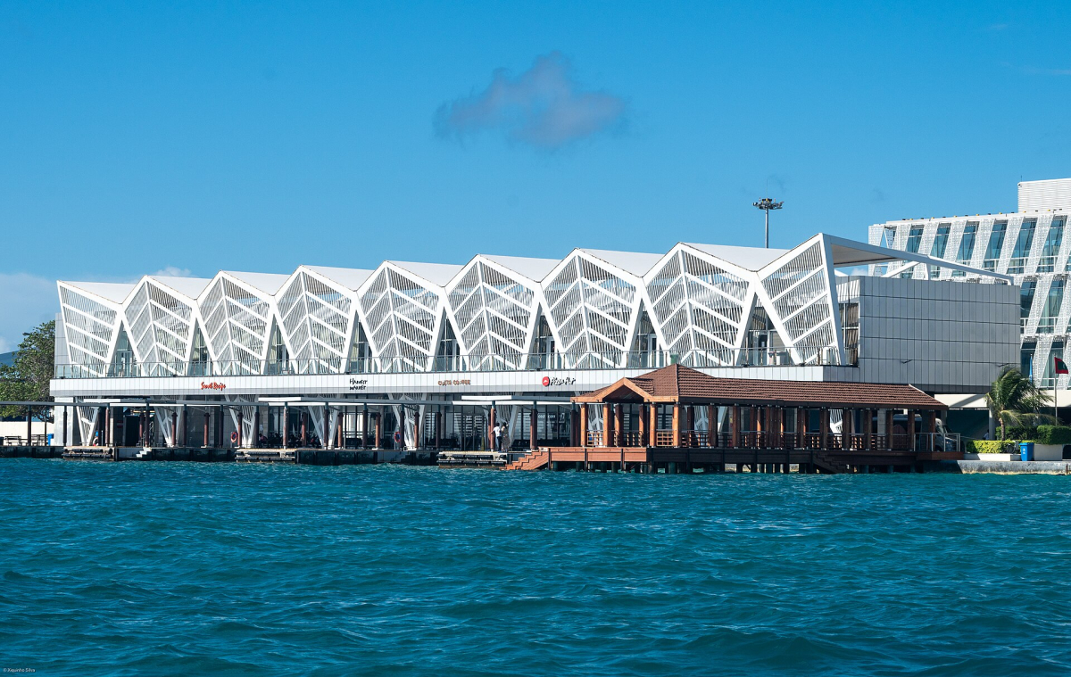 Waterfront retail building at Velana International Airport on Hulhulé Waterfront retail building at Velana International Airport on Hulhulé
