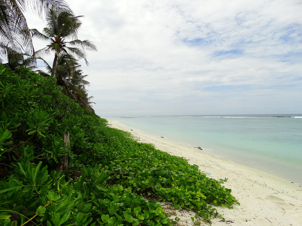 Hulhumalé beach, on a reclaimed island near Malé Hulhumalé beach, on a reclaimed island near Malé
