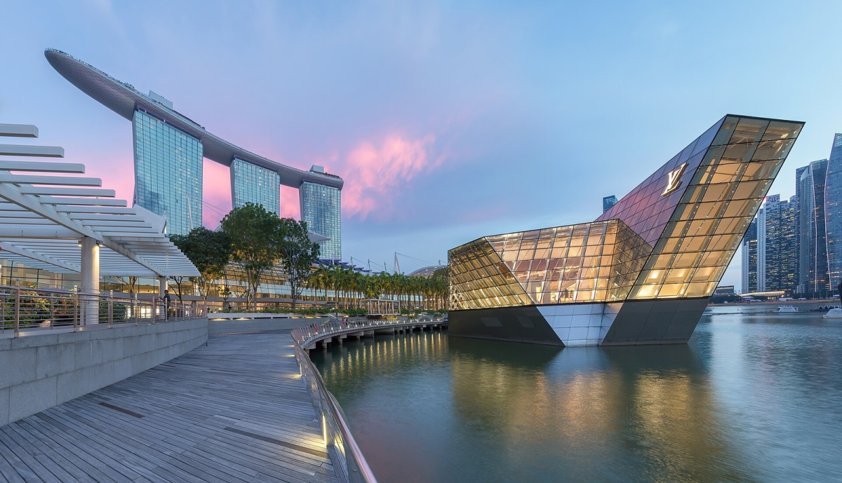 Marina Bay Sands beside the waterfront.
