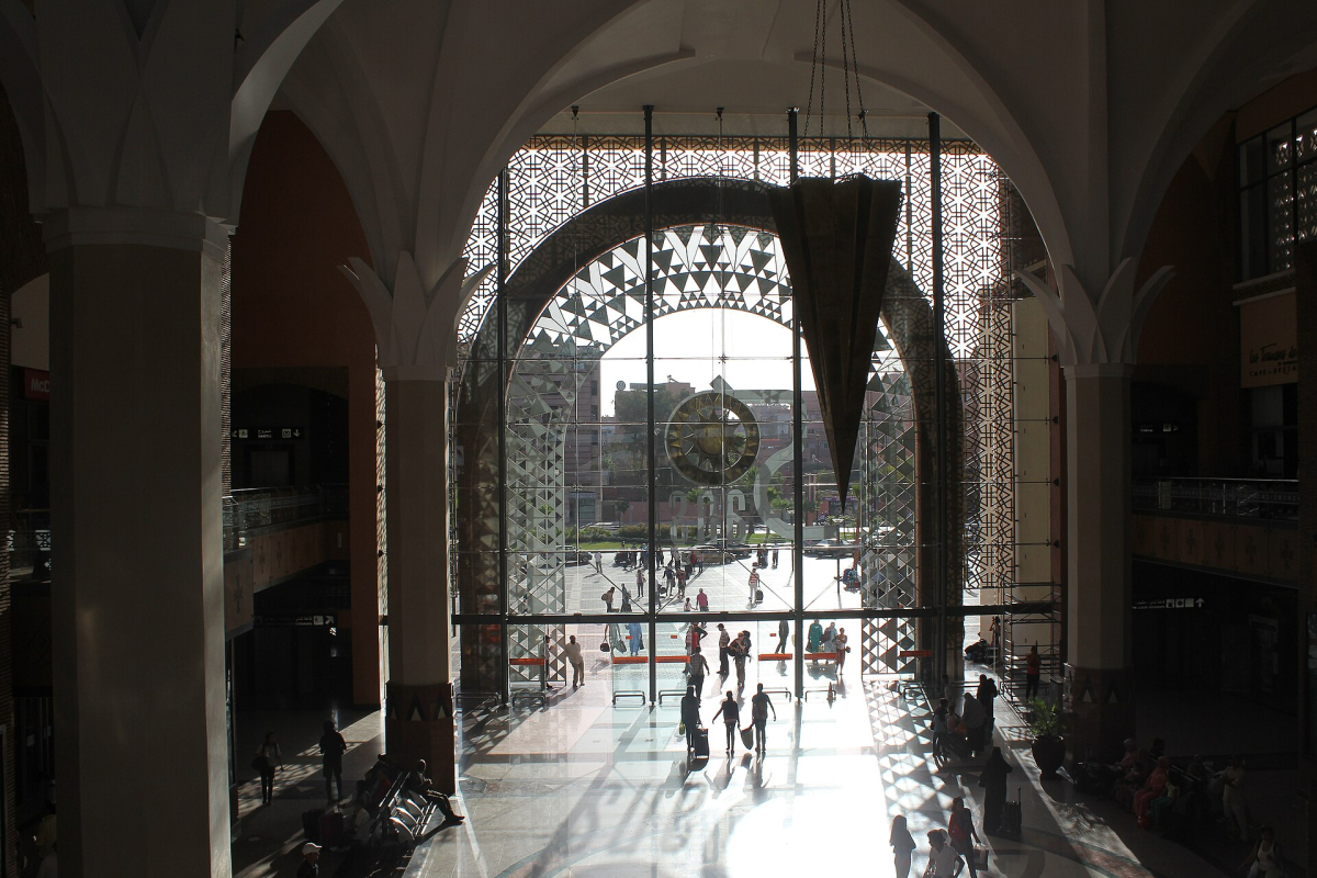 Main hall of Marrakech railway station Main hall of Marrakech railway station