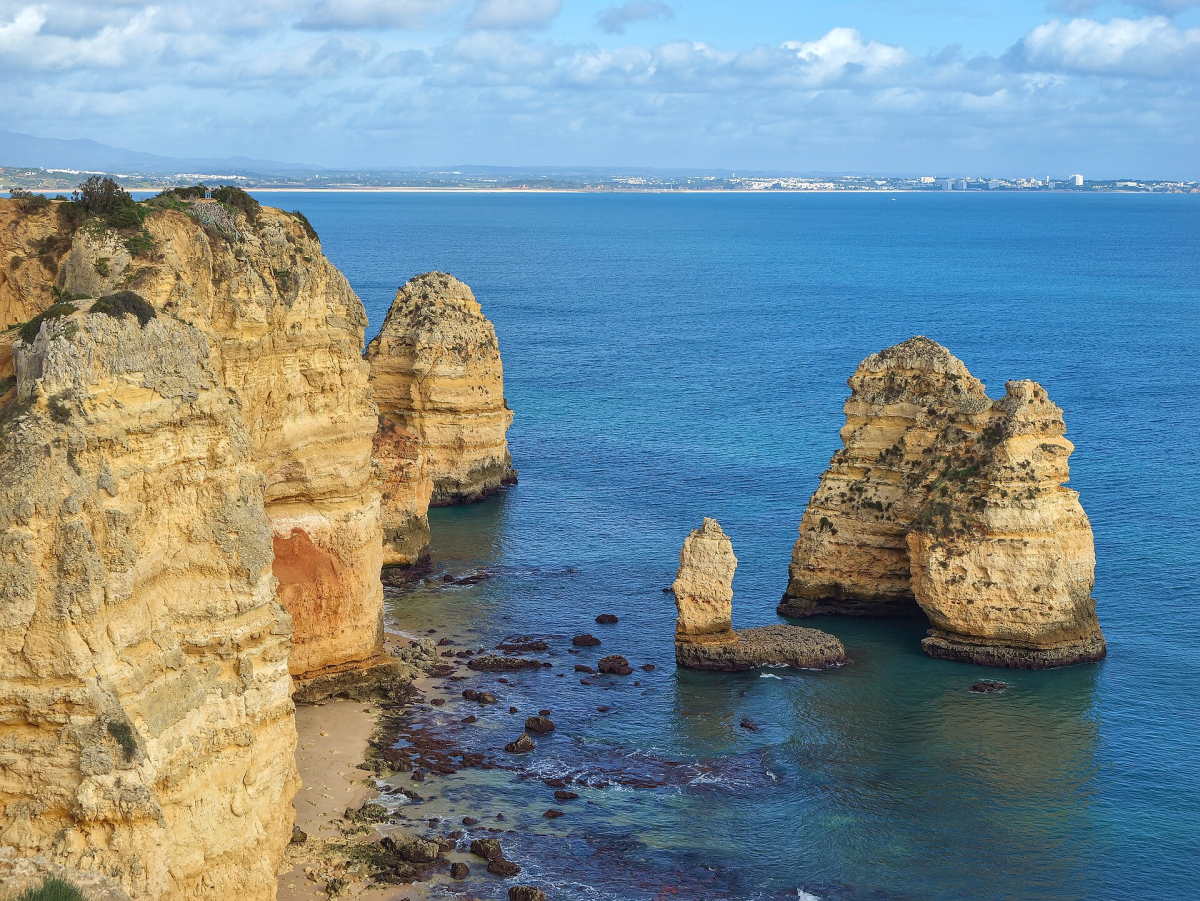 Coastal rock formations at Ponta da Piedade near Lagos Coastal rock formations at Ponta da Piedade near Lagos