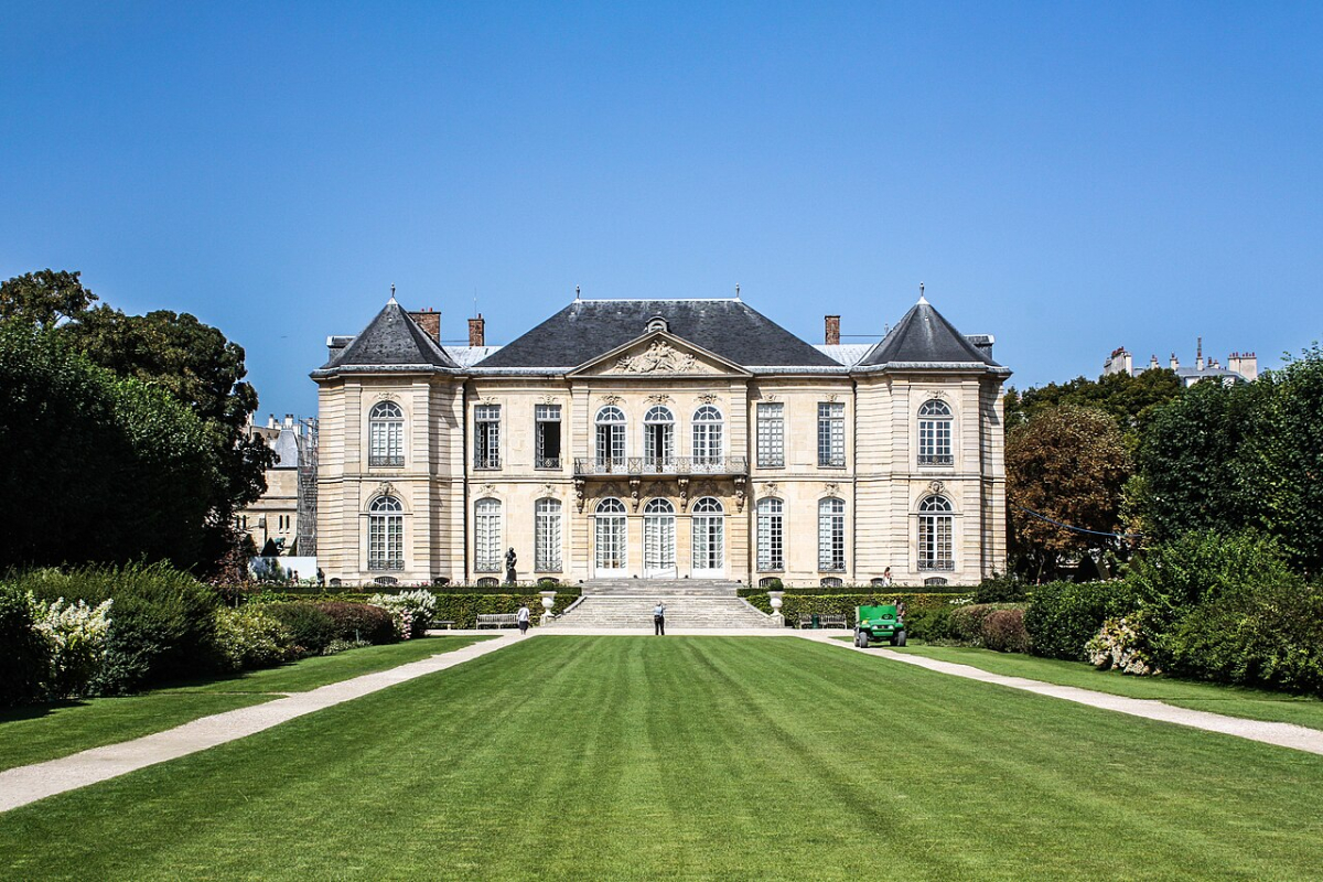 Hôtel Biron seen across the sculpture garden at the Musée Rodin in Paris.