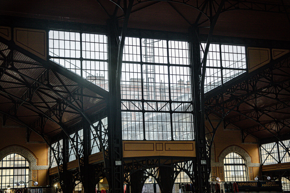 Stalls in Budapest’s Great Market Hall Stalls in Budapest’s Great Market Hall