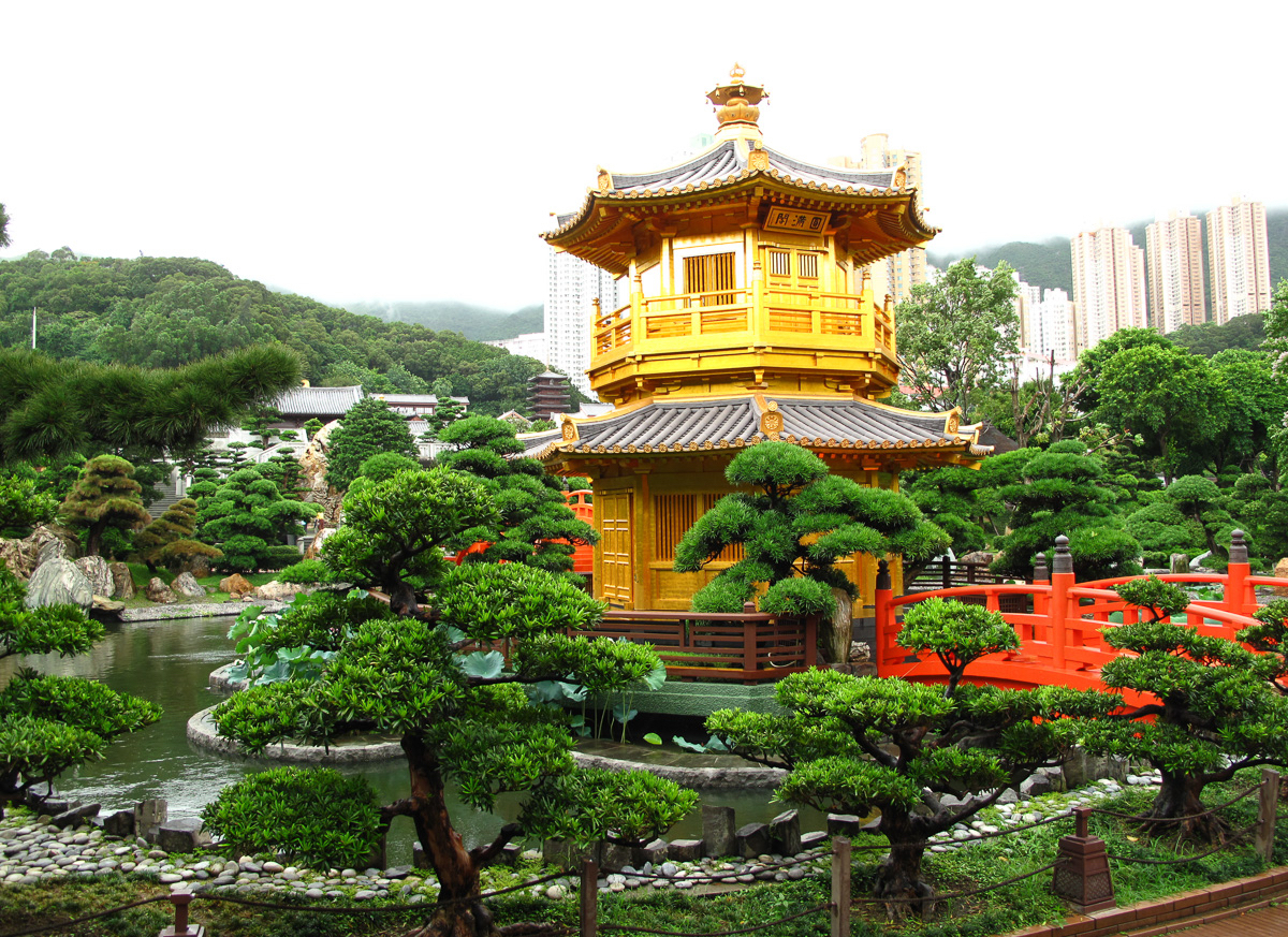 A composed garden scene at Nan Lian Garden. A composed garden scene at Nan Lian Garden.