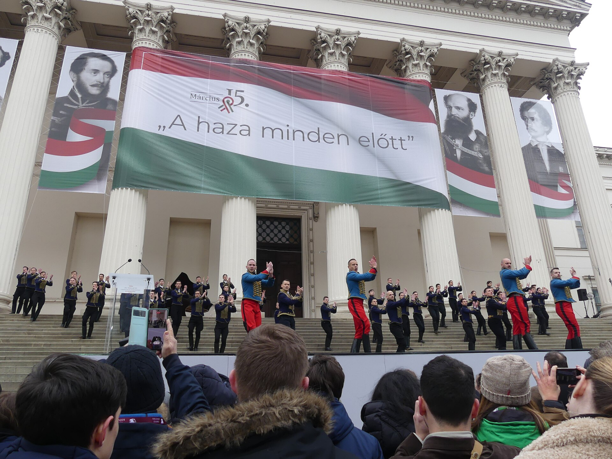 Hungarian National Museum during the 2023 national holiday Hungarian National Museum during the 2023 national holiday