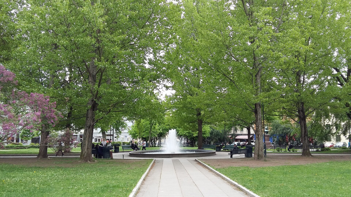 Olaf Ryes plass in Grünerløkka, May 2015. Olaf Ryes plass in Grünerløkka, May 2015.