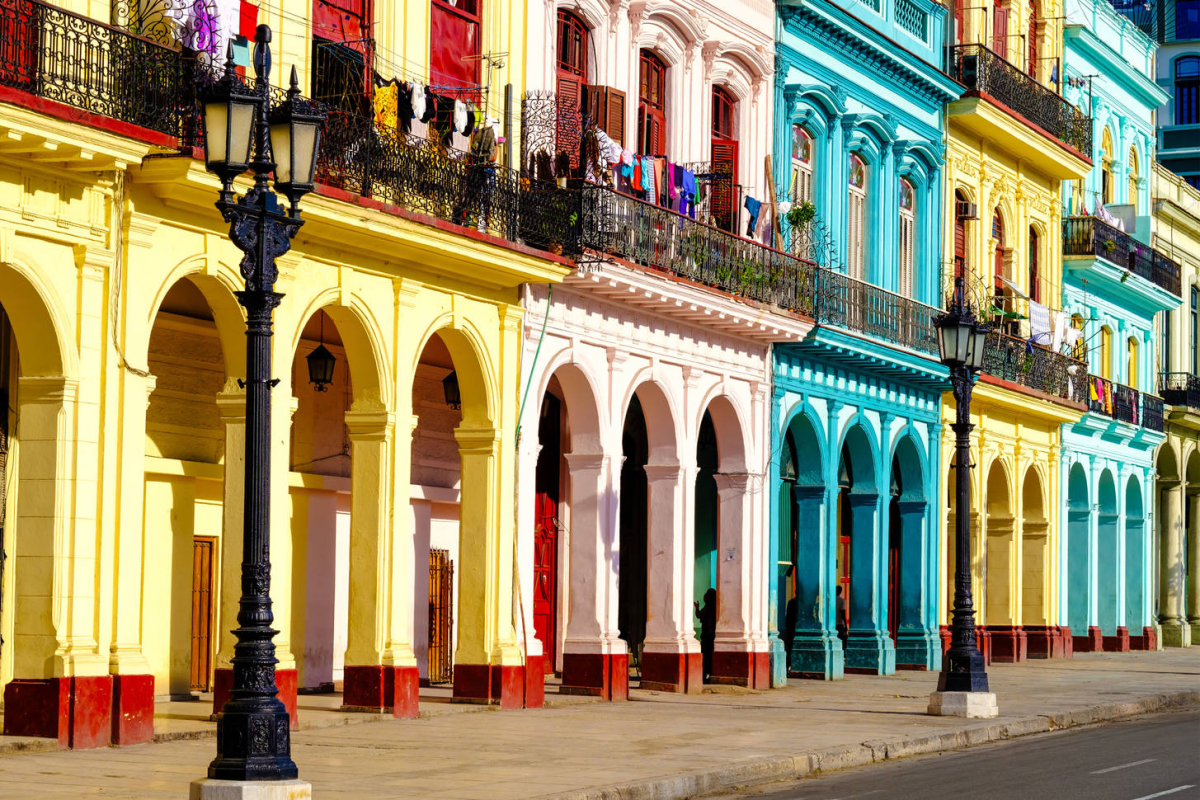 Panoramic view of Old Havana with colorful colonial buildings