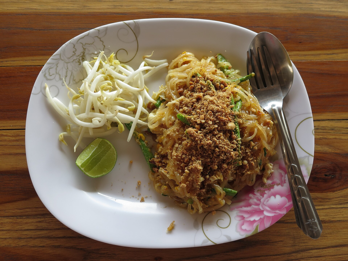 Pad Thai in Thailand. Illustrative dish photograph; not a menu promise at a named restaurant. Pad Thai in Thailand