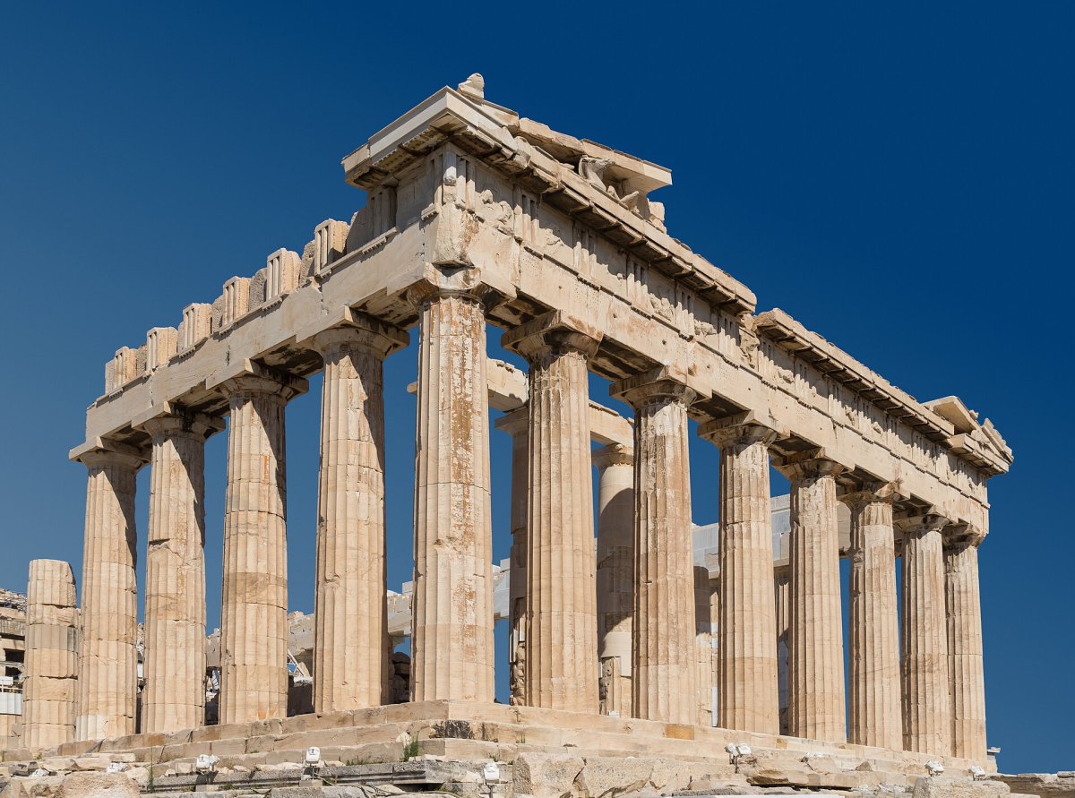 The Parthenon on the Athens Acropolis. The Parthenon on the Athens Acropolis.