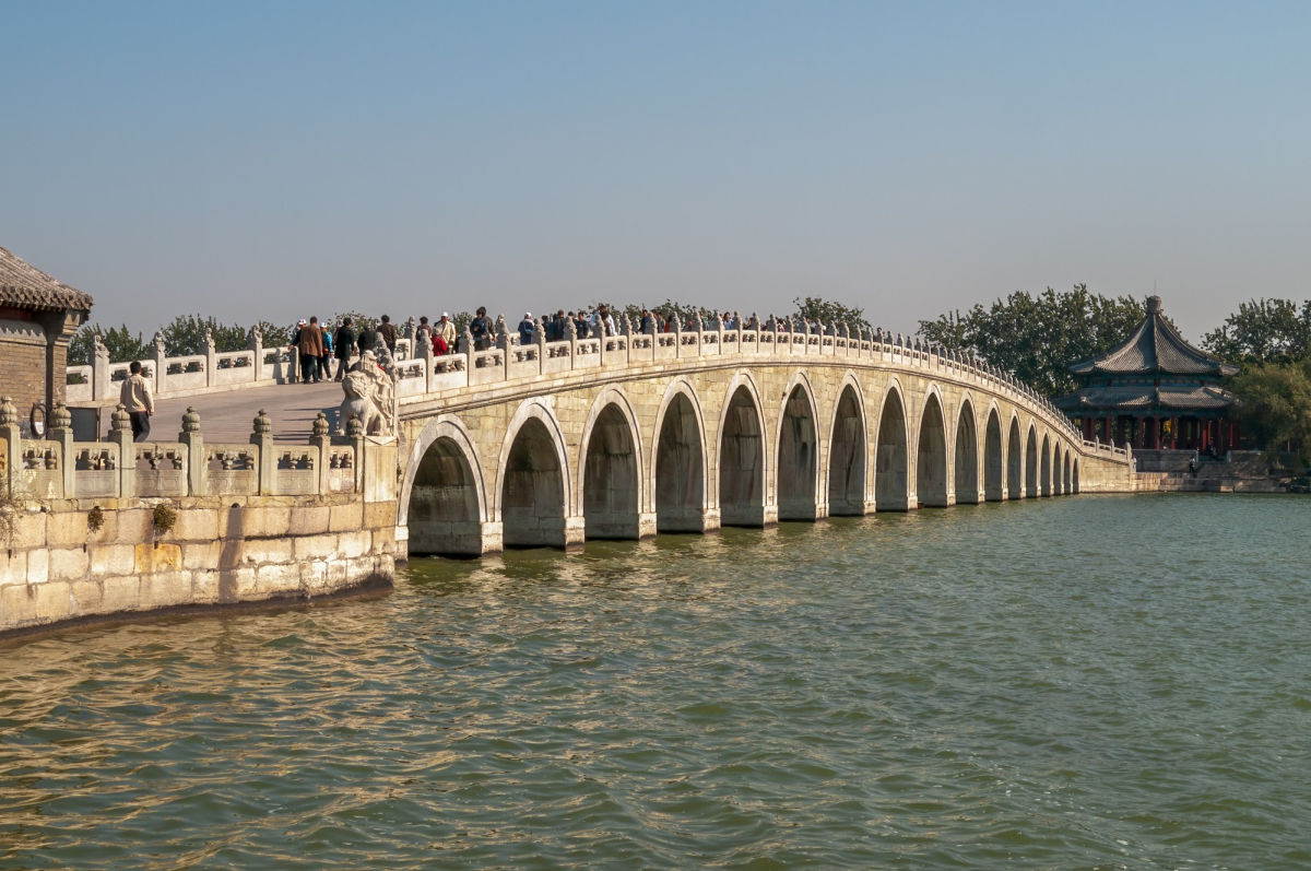 Seventeen-Arch Bridge crossing Kunming Lake at the Summer Palace Seventeen-Arch Bridge crossing Kunming Lake at the Summer Palace