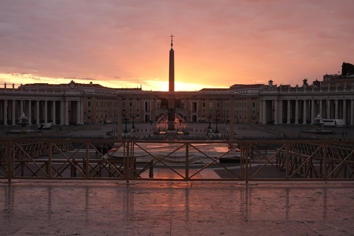 St. Peter’s Square and its obelisk at sunrise