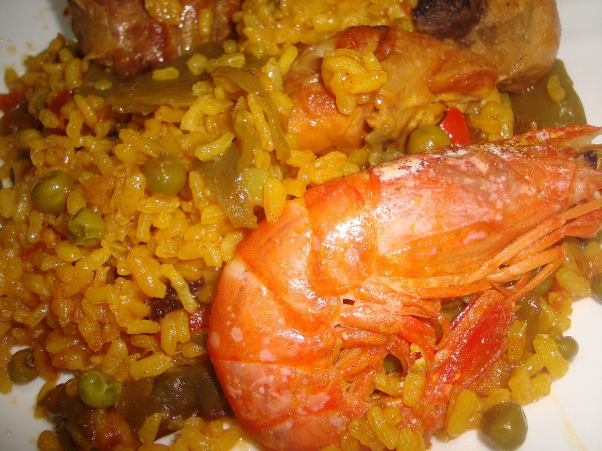 Plate of paella in the Valencian Community