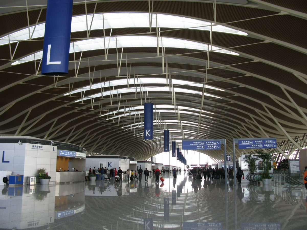 Passenger terminal at Shanghai Pudong airport Passenger terminal at Shanghai Pudong airport
