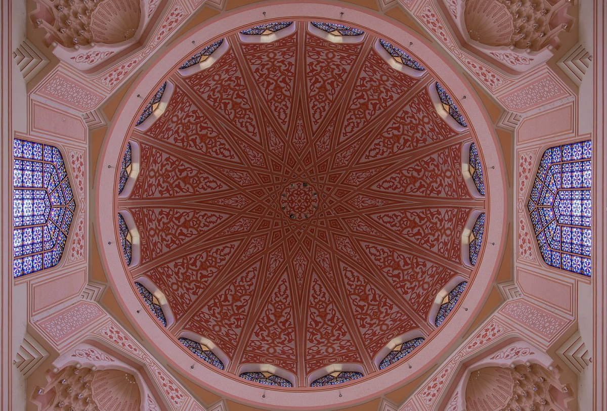Dome detail at Putra Mosque, Putrajaya. Dome detail at Putra Mosque, Putrajaya.