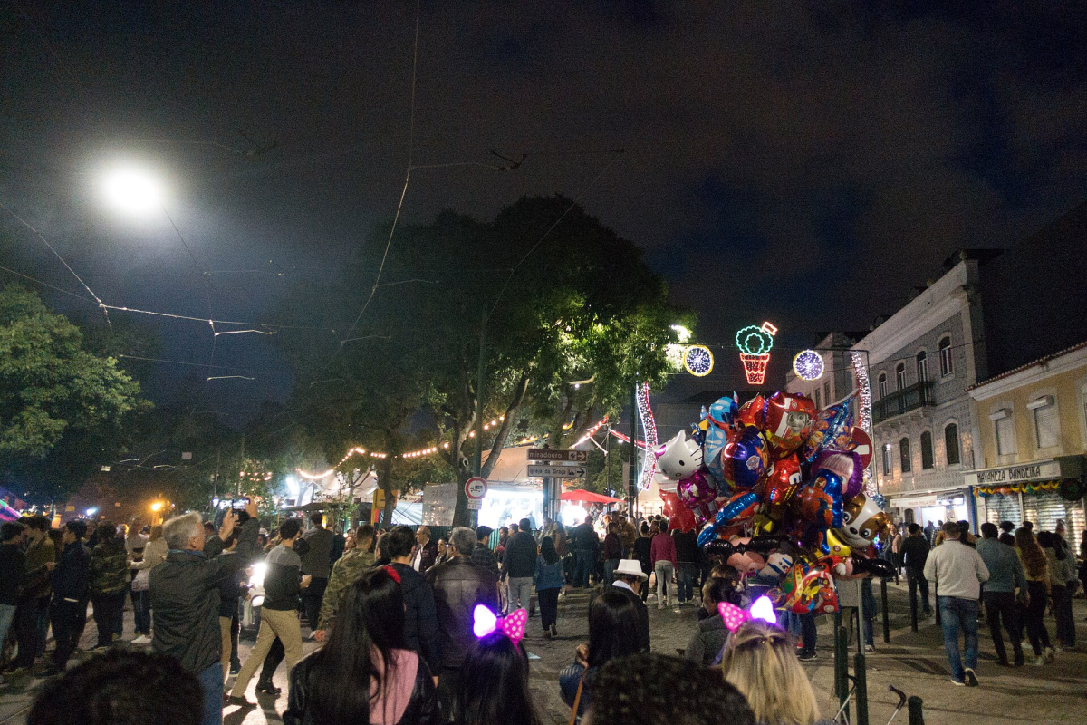 Street celebration during Lisbon’s Santo António festival Street celebration during Lisbon’s Santo António festival