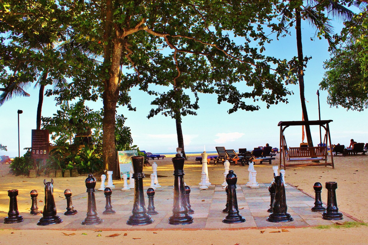 The coastal setting at Sanur