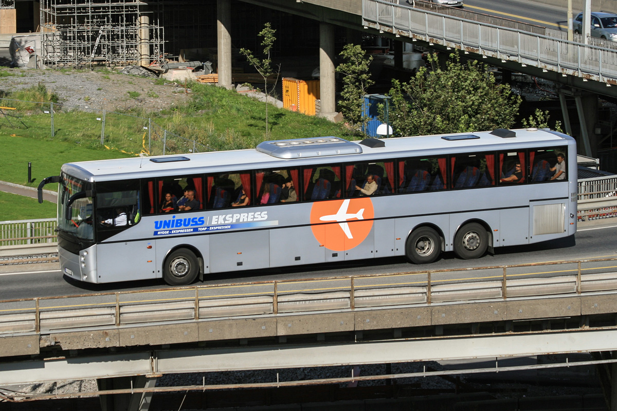 A Torp-Ekspressen coach in Oslo on 1 September 2012; historical vehicle and livery, not a promise of today’s fleet. A Torp-Ekspressen coach in Oslo on 1 September 2012; historical vehicle and livery, not a promise of today’s fleet.
